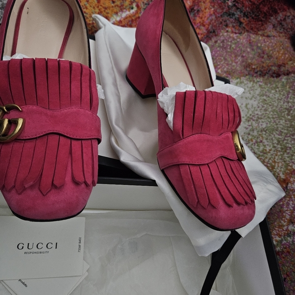Gucci Marmont loafers hot pink size 39.5 - Picture 14 of 16